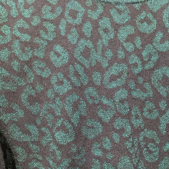 BANANA REPUBLIC Metallic Leopard Print Sweater S - Picture 2 of 6